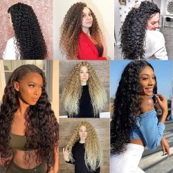 Xuchang парик африканские вязаные волосы женские ручки для волос Fretrss волосы с глубокими волнами 20 дюймов трансграничные европейские и американские