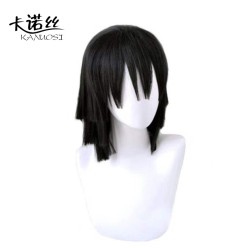 Kano Ghost Slayer Blade Ihei Xiaobane Snake Column Black Layered Short Hair Cos Anime Wig