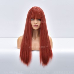 Amazon новый продукт парик европейские и американские дамы Qi челка длинные прямые волосы парик из химического волокна производители головных уборов пятно оптом