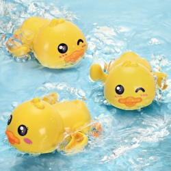 Douyin детская игрушка для ванной дети играют в воде маленькая желтая утка умеет плавать маленькая черепаха на цепочке маленькая утка мальчик девочка
