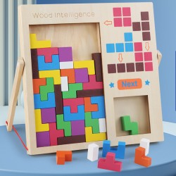 Тетрис строительные блоки головоломка развитие интеллекта детей 3-6 лет мальчики и девочки интерактивная настольная игра для родителей и детей