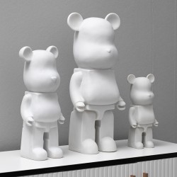 Fluid Violence Bear Белый Эмбрион DIY Оптовая Креативная интернет-копилка знаменитостей Строительные блоки Медведь DIY Кукла Ручное украшение Производитель